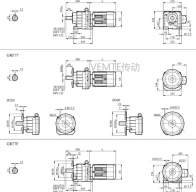 R07 RF07 RX07 RXF07減速機(jī)電機(jī)型號(hào)以及尺寸圖紙